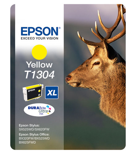 Cartouche d'encre Epson T1304 XL Cerf - Jaune