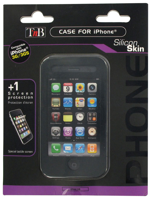TNB ETUI IPHONE 3G SILICON SKIN NOIR-