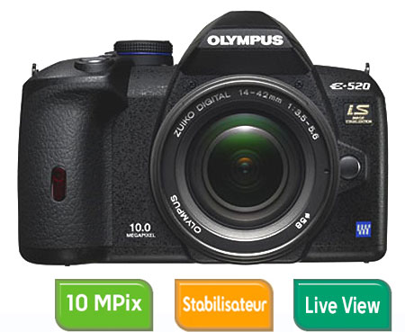 Acheter Olympus E-520 + Obj. Olympus Zuiko Digital ED 14 - 42 mm f/3.5 - 5.6 État correct - 502,80 € Olympus E-520 + Obj. Olympus Zuiko Digital ED 14 - 42 mm f/3.5 - 5.6 État correct - Olympus reconditionné disponible sur Fnac