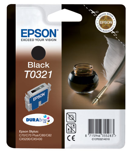 Cartouche Epson T0321 Noire Quickdry Cartouche Dencre Achat And Prix Fnac 3252