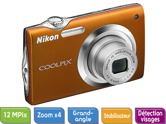 Nikon-CoolPix-S3000-Orange-