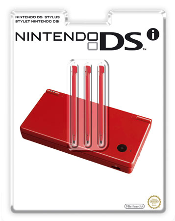 3 stylets rouge Nintendo pour DSi