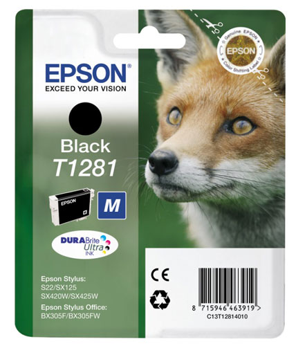 Cartouche d'encre Epson T1281 Renard - Noir