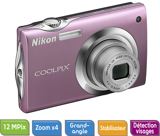 Nikon CoolPix S4000 Rose Bonbon - Appareil photo compact - Achat