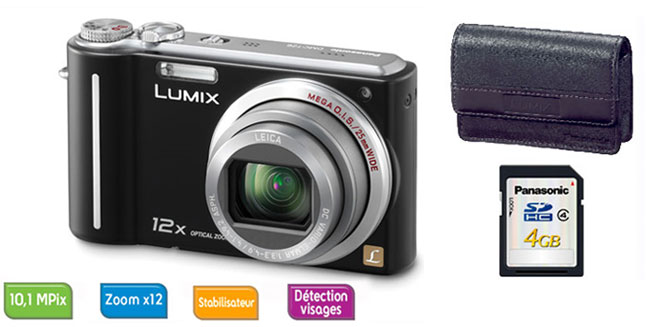 Kinderachtig Steen Rendezvous Panasonic Lumix DMC-TZ6 Noir + Etui + Carte SDHC 4 Go : Pack Fnac -  Appareil photo compact - Achat & prix | fnac