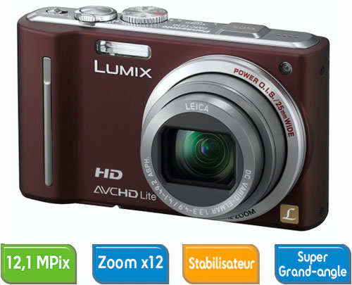 Panasonic Lumix DMC-TZ10 EF-T Chocolat État correct - Panasonic reconditionné disponible sur Fnac