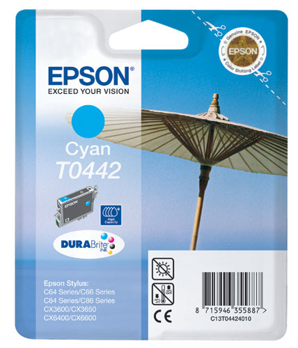 Epson T0442 - hoge capaciteit - cyaan - origineel - inktcartridge