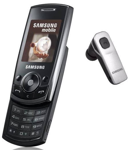 Samsung J700 Silver + oreillette Bluetooth WEP 300 Argent ...