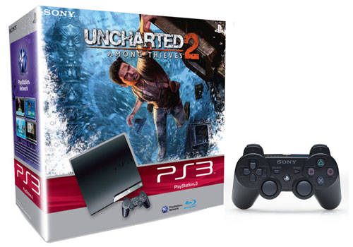 Console PS3 Slim 250 Go Sony + Uncharted 2 : Among Thieves + manette Sony Dual Shock 3