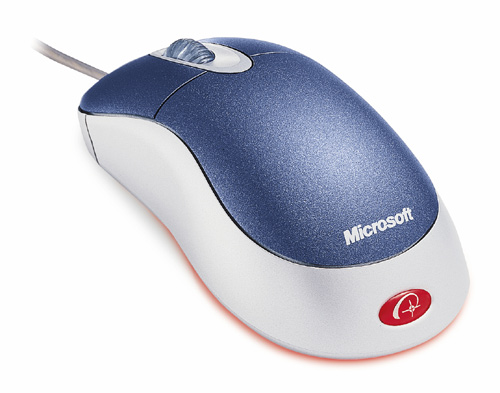 Microsoft Optical Mouse Blue Souris Optique 3 Boutons Filaire