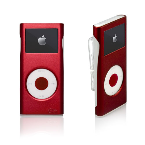 iSkin Etui Duo rouge métal pour Apple iPod Nano