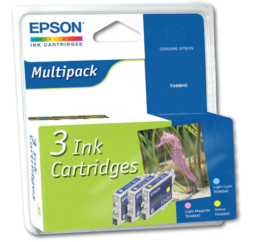 Epson T048 Multipack - lichtmagenta, lichtcyaan, lichtgeel - origineel - inktcartridge