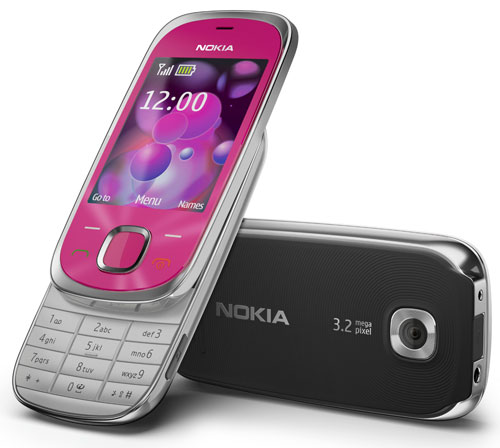 Nokia 7230 - 3G téléphone de service - microSD slot - Écran LCD - 240 x 320 pixels - rear camera 3,2 MP - rose chaud