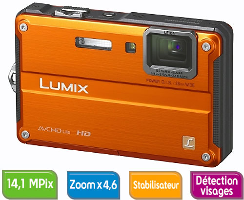 Panasonic Lumix Dmc-Ft2 Ef-D (Étanche) Orange