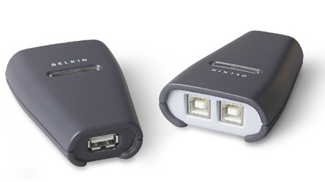 Belkin 2x1 USB Peripheral Switch - gedeelde switch voor USB-randapparatuur - 2 poorten - desktop