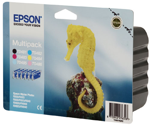 Epson Multipack T0487 - 6 - zwart, geel, cyaan, magenta, lichtmagenta, lichtcyaan - origineel - inktcartridge