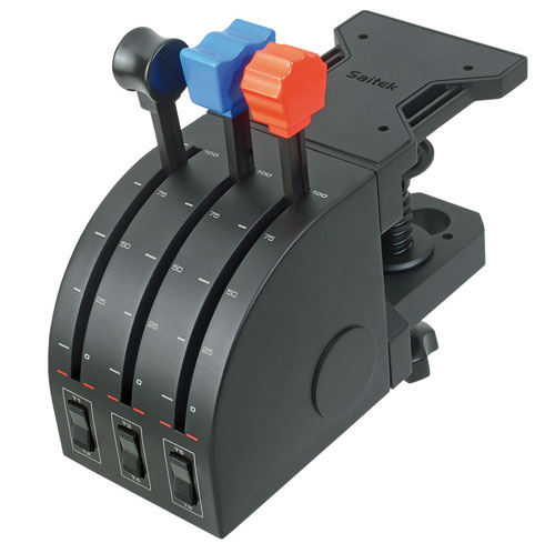Saitek Pro Flight Throttle Quadrant - gaspook - met bekabeling