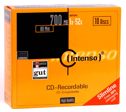 Intenso - 10 x CD-R - 700 Mo (80 min) 40x - boîtier CD étroit