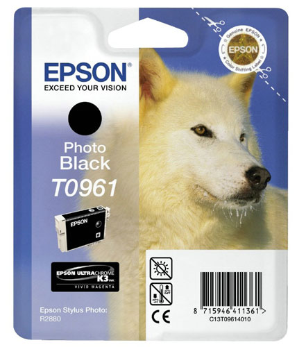 Cartouche Epson T0961 noire photo UltraChrome K3
