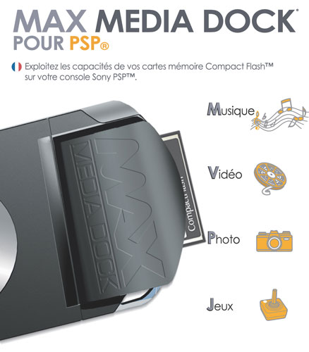 Bigben Lecteur Multimédia Max Media Dock Pour Sony Psp