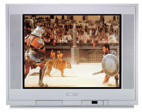 TV Cathodique Thomson Zoé Des Années 90 – Pour Pièces – Avec Télécommande – Design Philippe Starck