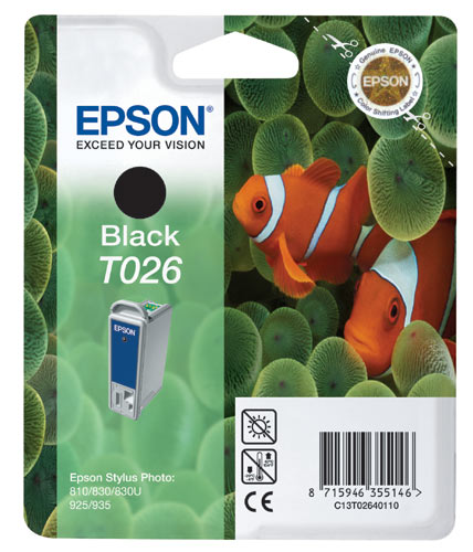 Epson T026 - zwart - origineel - inktcartridge