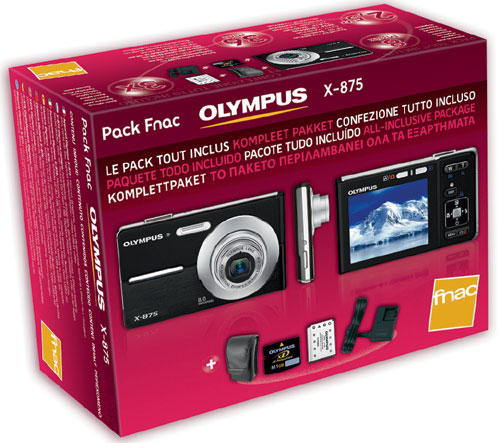 Olympus X-875 Noir + Étui + Xd 1 Go