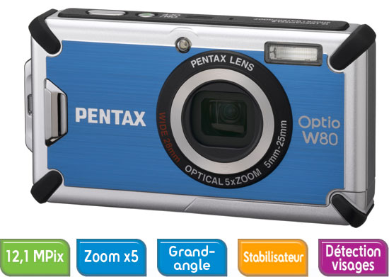 PENTAX Optio W80 防水カメラ 動作品 希少 レッド