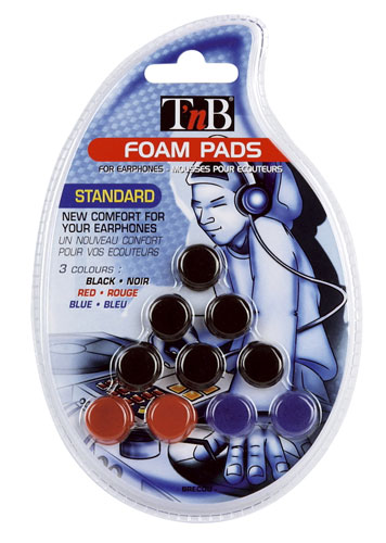 T'nB 5 paires de bonnettes en mousse pour écouteur