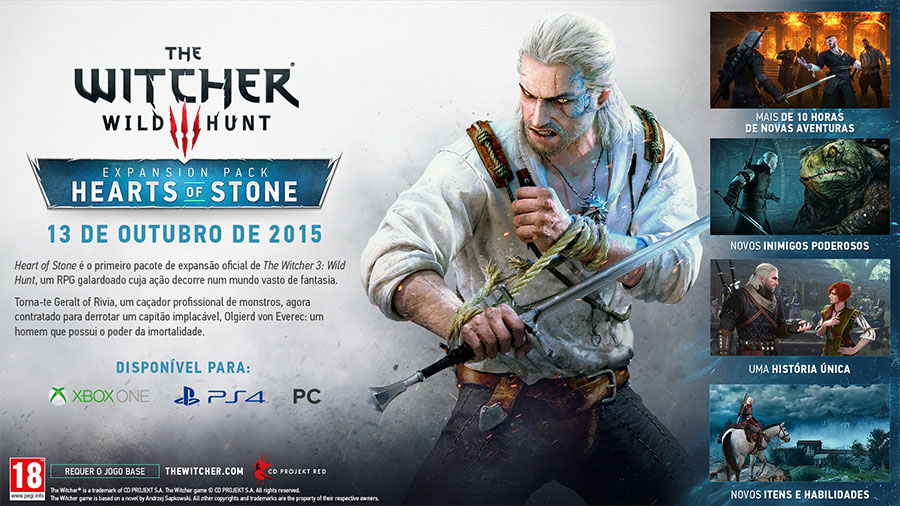 The Witcher 3 Pacote Expansão Hearts of Stone - PS4 Usado